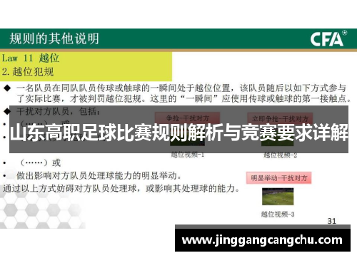 山东高职足球比赛规则解析与竞赛要求详解